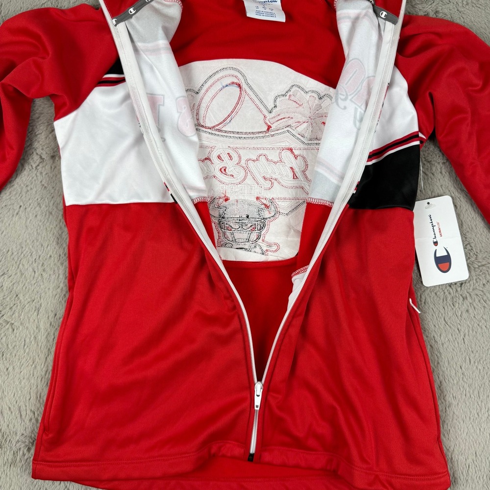 NWT Champion Track Jacket Los Toros Lady Bulls Cheer Full Zip Jacket Small Vtg - Picture 8 of 10